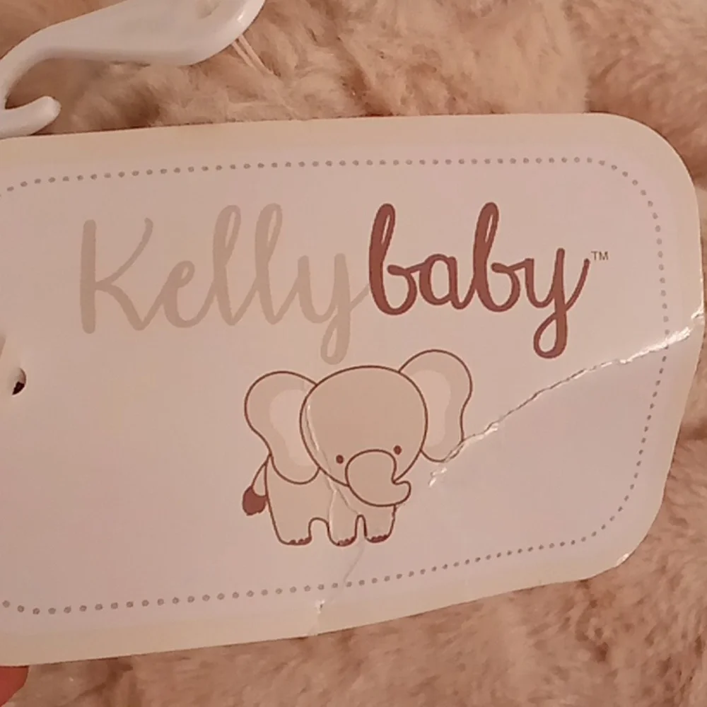 NEW Kelly Baby Lovey Lovie Bear rattler one size beige-pink colors B18 P - Picture 6 of 7